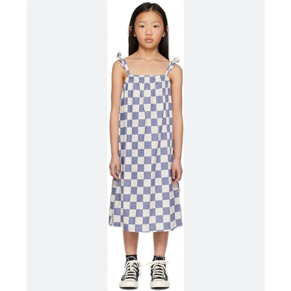 WYNKEN girls  Blue & White check Cuore Sun Dress size 12. NWT - Picture 1 of 8